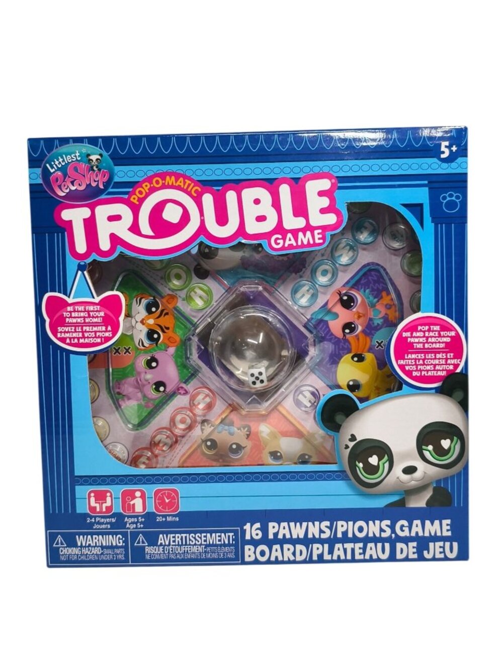 Littlest Pet Shop LPS TROUBLE Pop-O-Matic Game For Ages 5+ 2-4 Players Gameboard